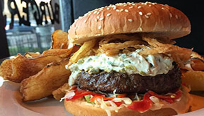 grunts december burger for December Burger of the Month at R.J. Grunts