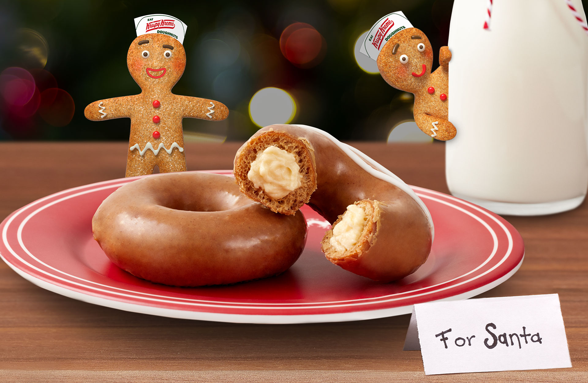 Kkd Holiday Gingerbread Media Image Final for KRISPY KREME® Launches Gingerbread Glazed & NEW Gingerbread Glazed Original Filled with Cheesecake Doughnuts