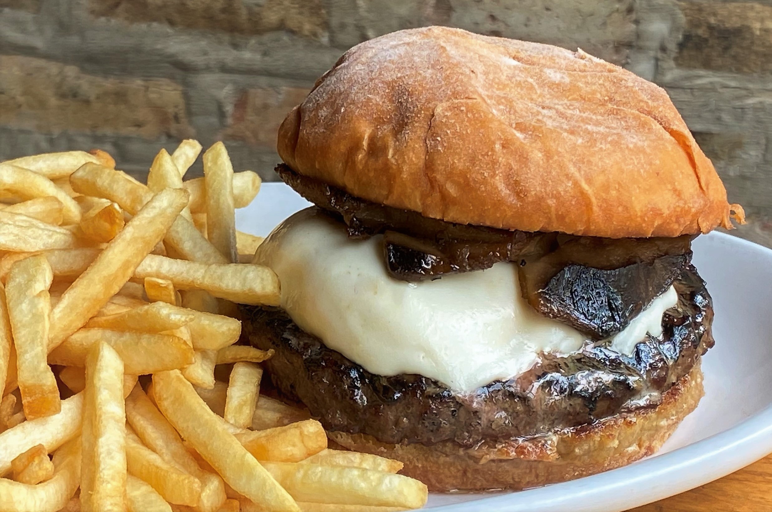 Portobello Burger Macs Two 5 26 21 2 for Memorial Day Weekend at Mac’s Wood Grilled