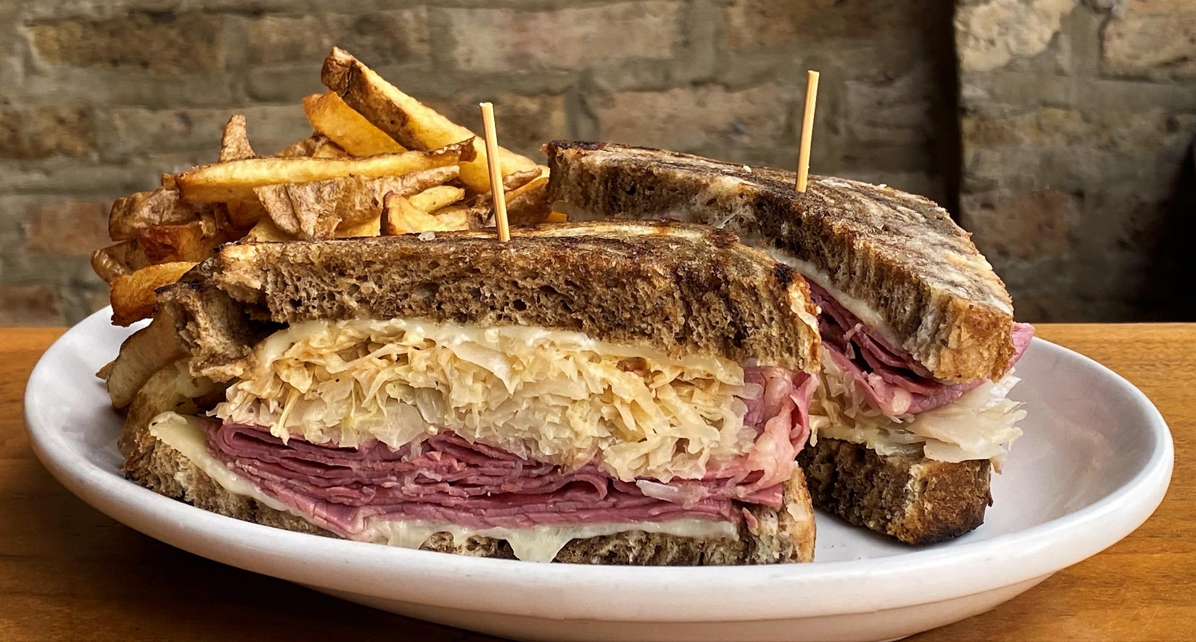 Reuben 3 13 21 2 for St. Patrick’s Day Specials at Mac’s Wood Grilled