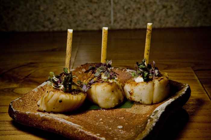 Scallops 1 for Balvenie Scotch Dinner at Roka Akor Chicago April 24th