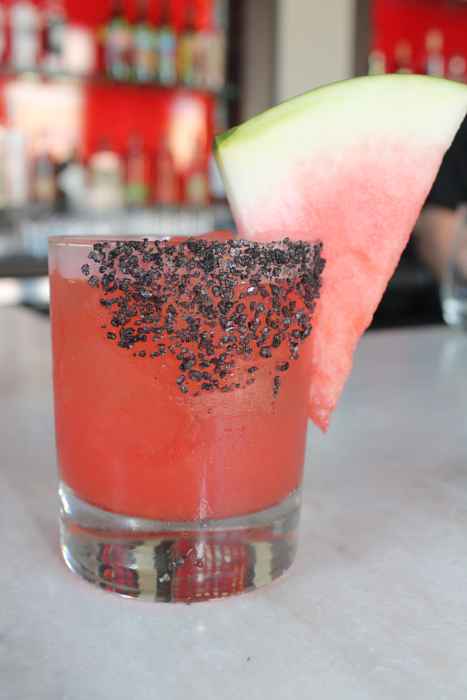 watermelon marg for más Casa Noble Tequila + Taco Tasting