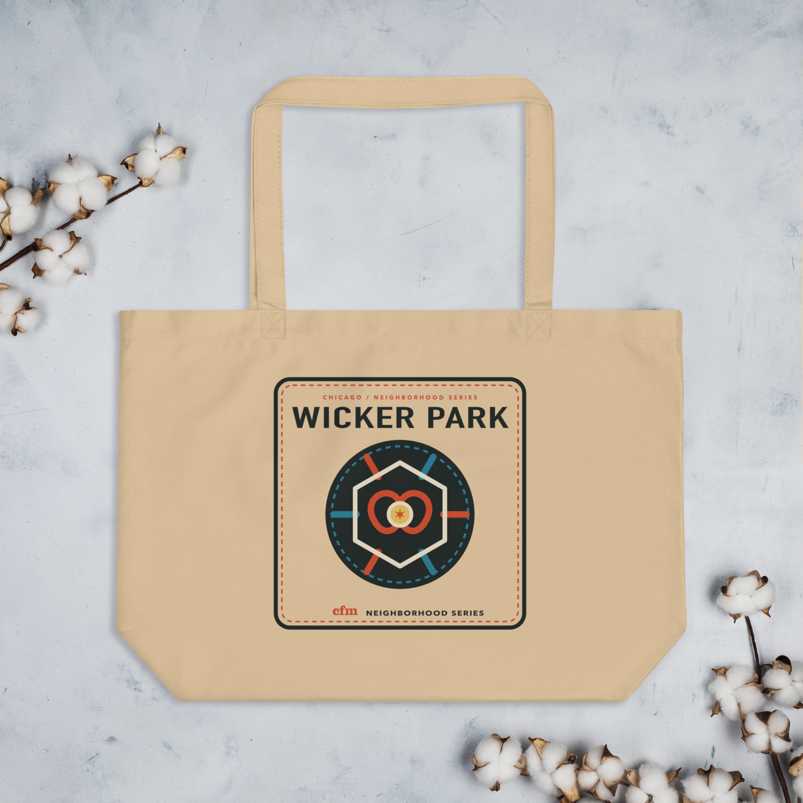 Wicker Park organic market tote