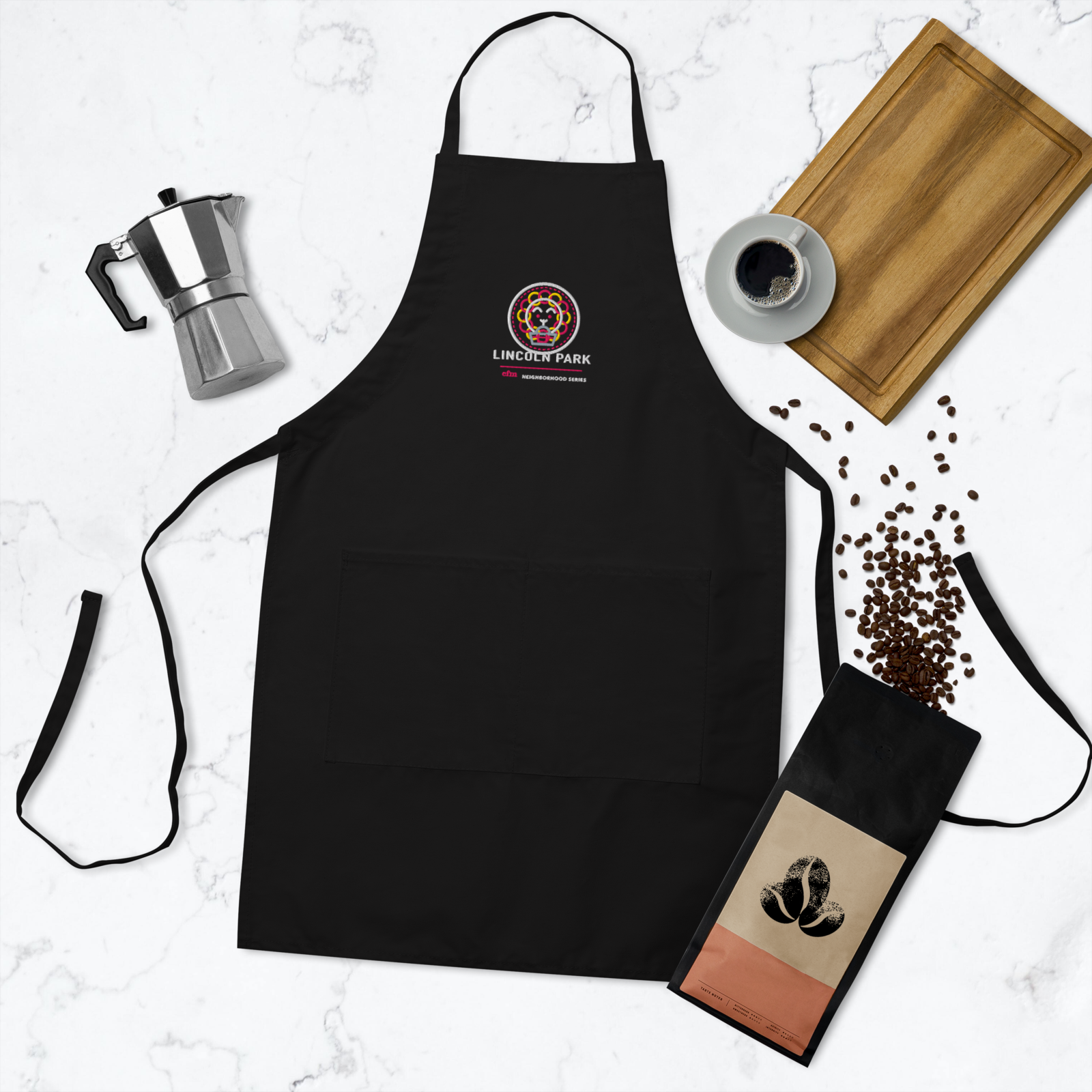 Lincoln Park embroidered chef apron
